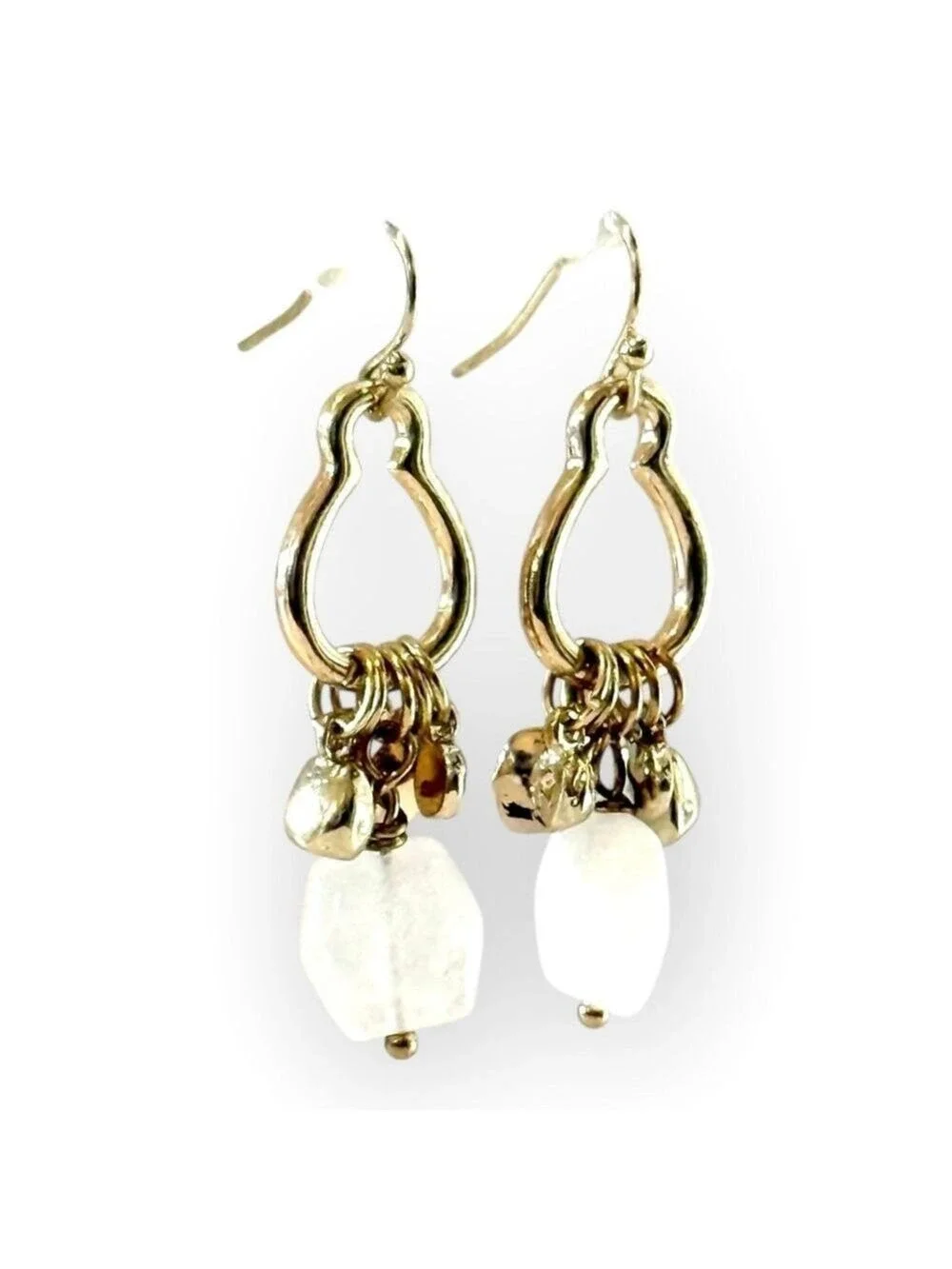 Banana Republic Gold Charm Drop Earrings